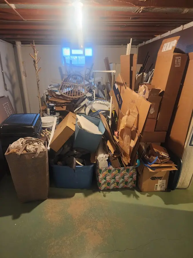 Roll-off dumpster container at job site for Construction Dumpster Rental in Greene